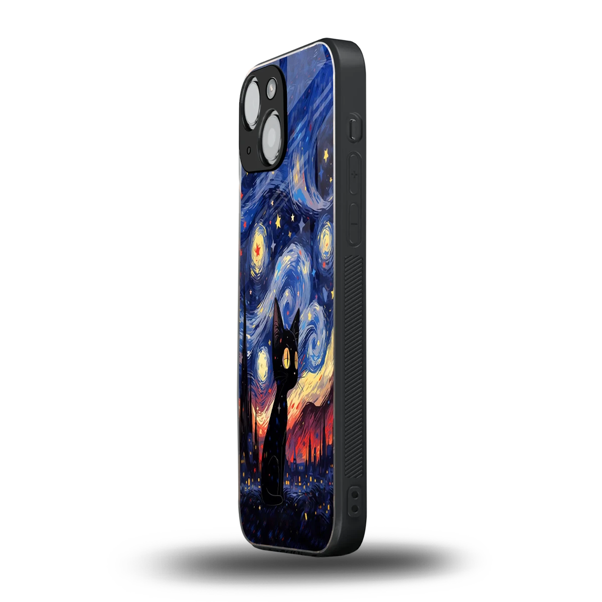 Starry Whiskers iphone 13 mini mobile cover | shockproof glass phone case