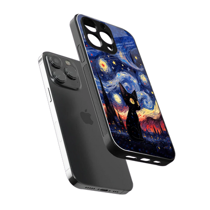Starry Whiskers sleek iphone 13 pro max cover with tempered glass back and TPU edges