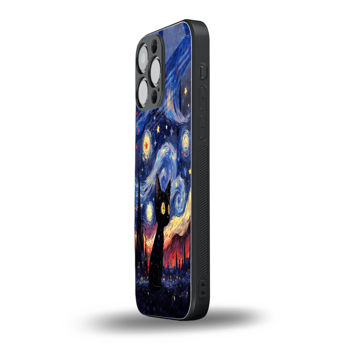 Starry Whiskers iphone 12 pro max mobile cover | shockproof glass phone case