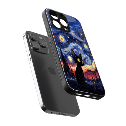 Starry Whiskers sleek iphone 13 pro cover with tempered glass back and TPU edges