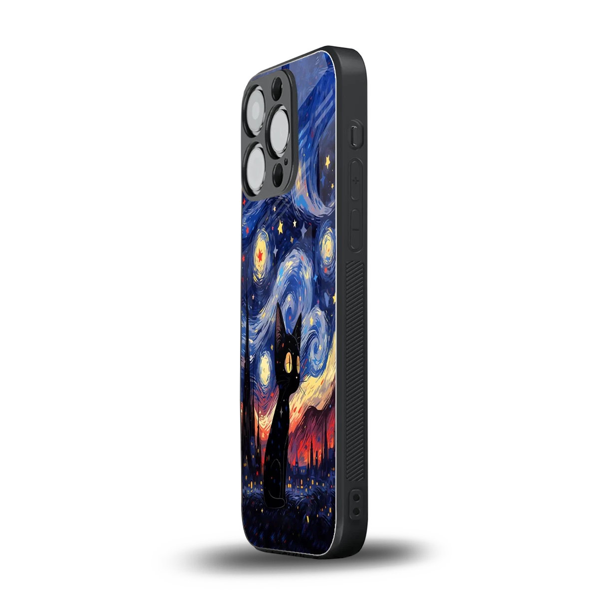 Starry Whiskers iphone 12 pro mobile cover | shockproof glass phone case