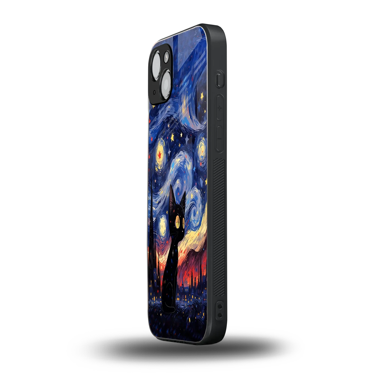 Starry Whiskers iphone 13 mobile cover | shockproof glass phone case