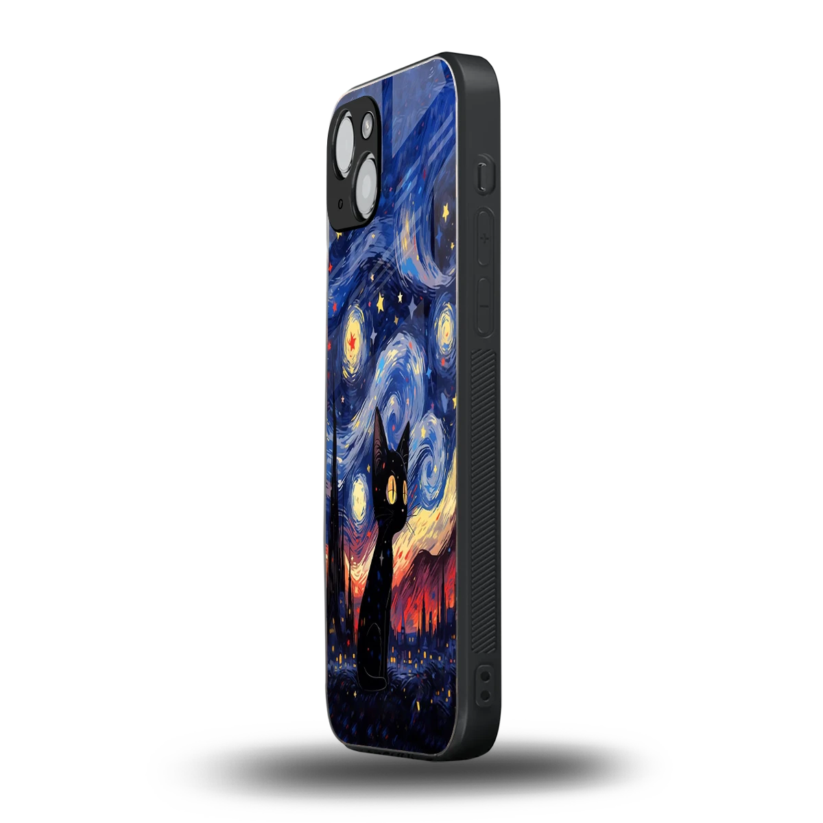 Starry Whiskers iphone 15 mobile cover | shockproof glass phone case