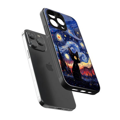 Starry Whiskers sleek iphone 16 pro max cover with tempered glass back and TPU edges