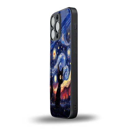 Starry Whiskers iphone 16 pro max mobile cover | shockproof glass phone case