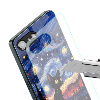 Starry Whiskers stylish phone case for iphone 16e | glossy glass and slim fit