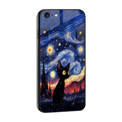 Starry Whiskers sleek iphone 6 cover with tempered glass back and TPU edges