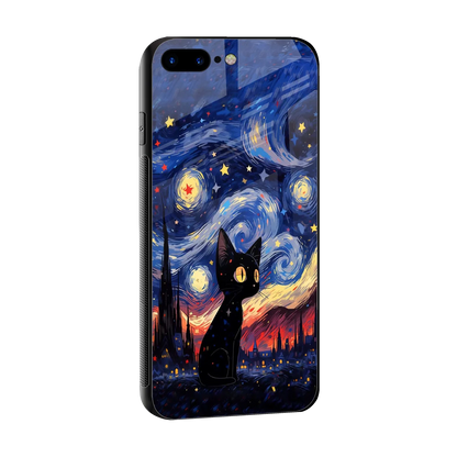 Starry Whiskers sleek iphone 7 plus cover with tempered glass back and TPU edges