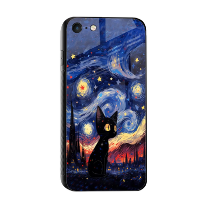 Starry Whiskers sleek iphone 7 cover with tempered glass back and TPU edges