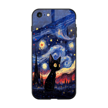 Starry Whiskers back phone cover | glass case for iphone 7