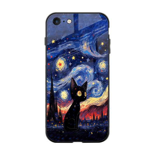 Starry Whiskers back phone cover | glass case for iphone 7
