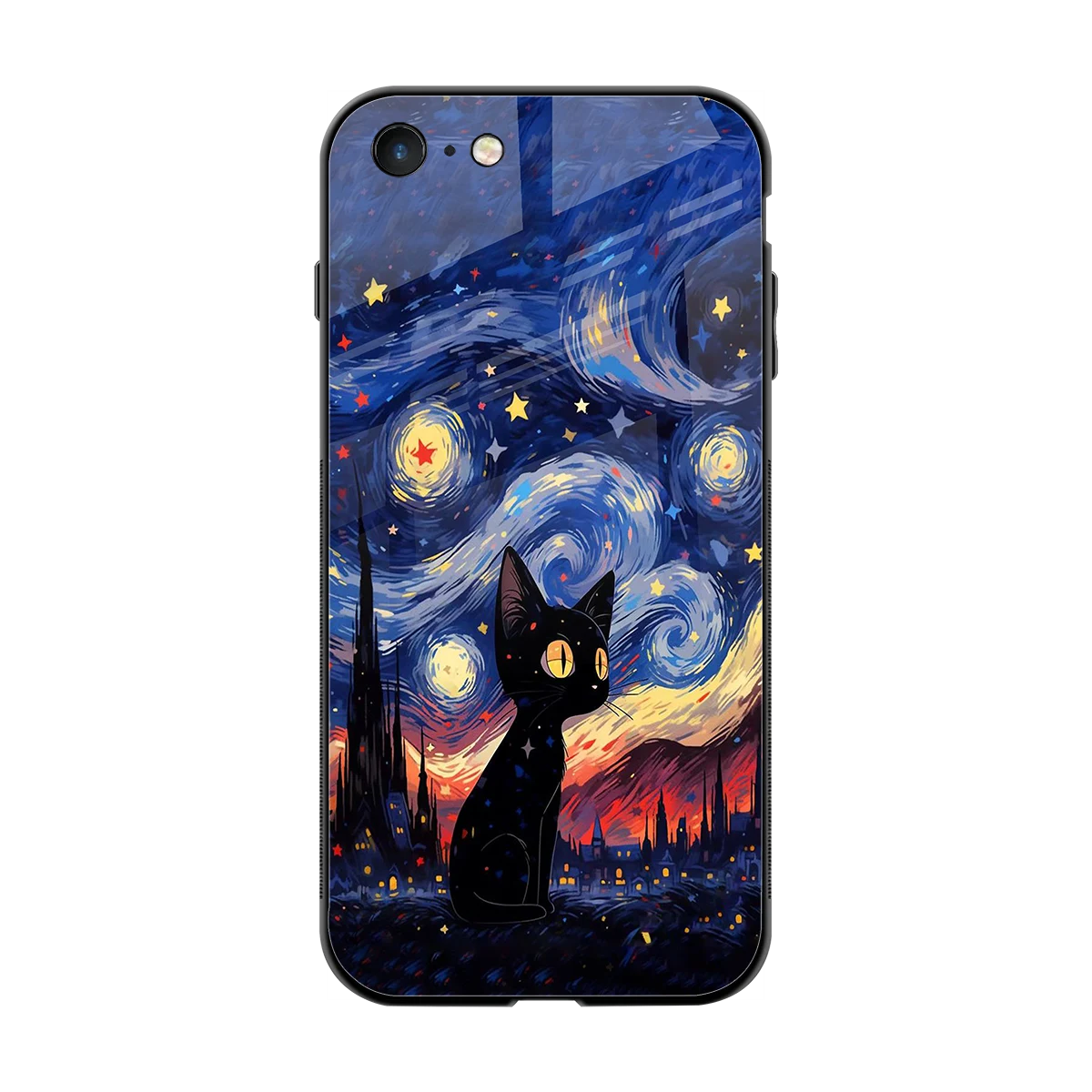 Starry Whiskers back phone cover | glass case for iphone 8