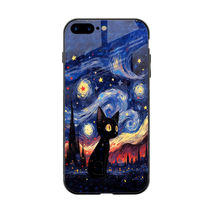 Starry Whiskers back phone cover | glass case for iphone 7 plus