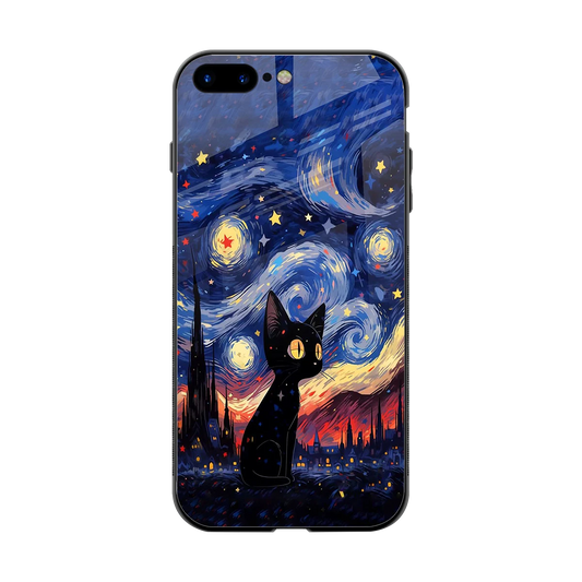 Starry Whiskers back phone cover | glass case for iphone 7 plus