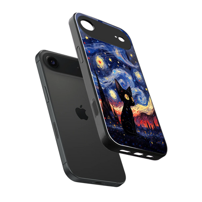 Starry Whiskers sleek iphone air cover with tempered glass back and TPU edges