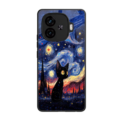 Starry Whiskers back phone cover | glass case for iqoo neo 10r 5g
