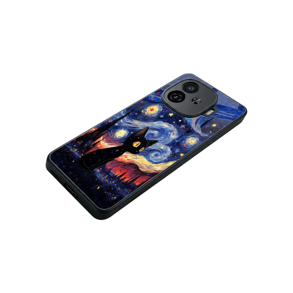 Starry Whiskers stylish phone case for iqoo neo 10r 5g | glossy glass and slim fit