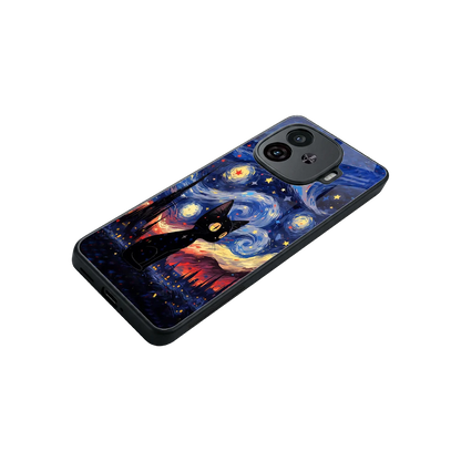 Starry Whiskers stylish phone case for iqoo neo 10r 5g | glossy glass and slim fit