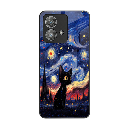 Starry Whiskers back phone cover | glass case for motorola edge 40 neo 5g