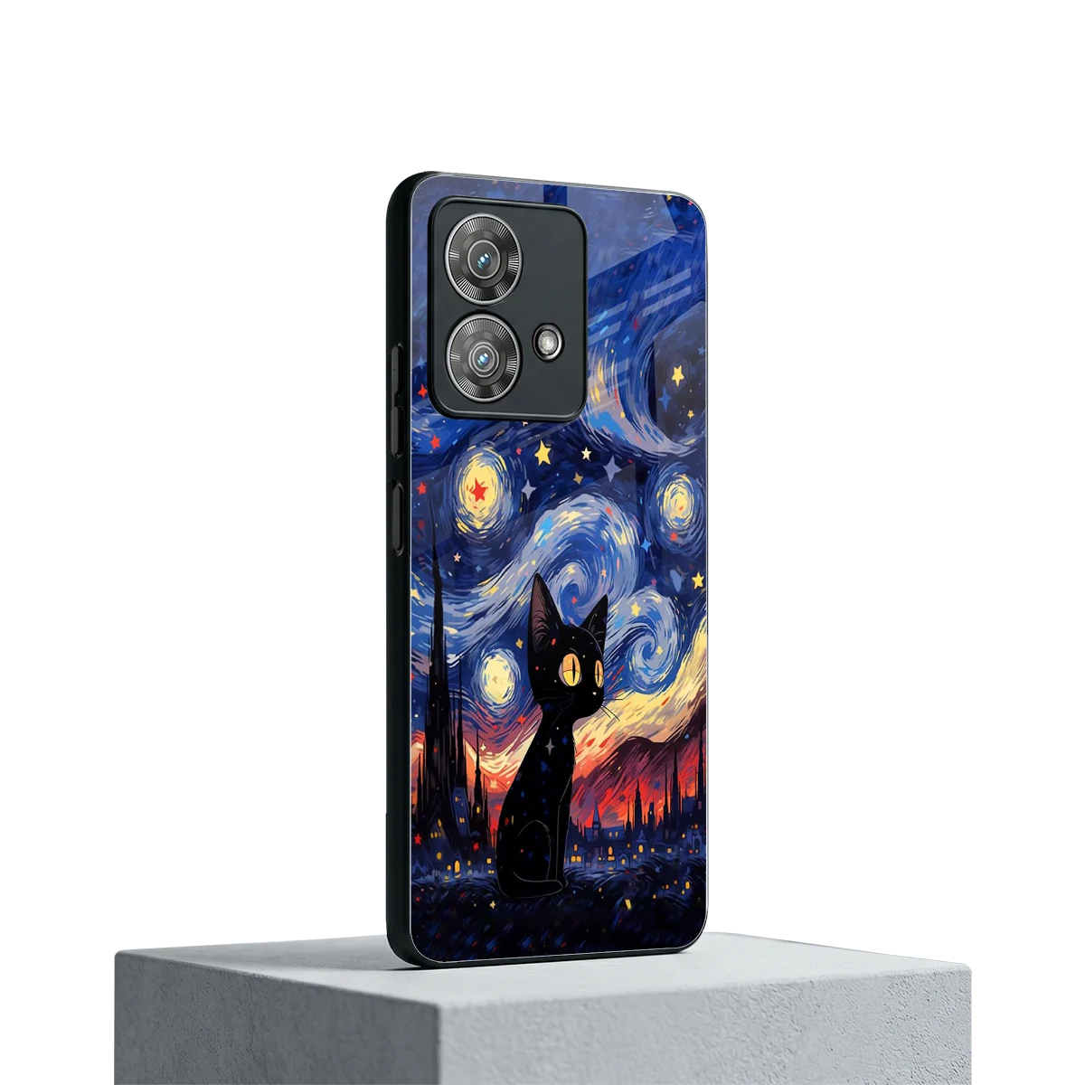 Starry Whiskers motorola edge 40 neo 5g mobile cover | shockproof glass phone case