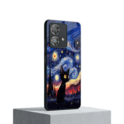 Starry Whiskers motorola edge 40 neo 5g mobile cover | shockproof glass phone case