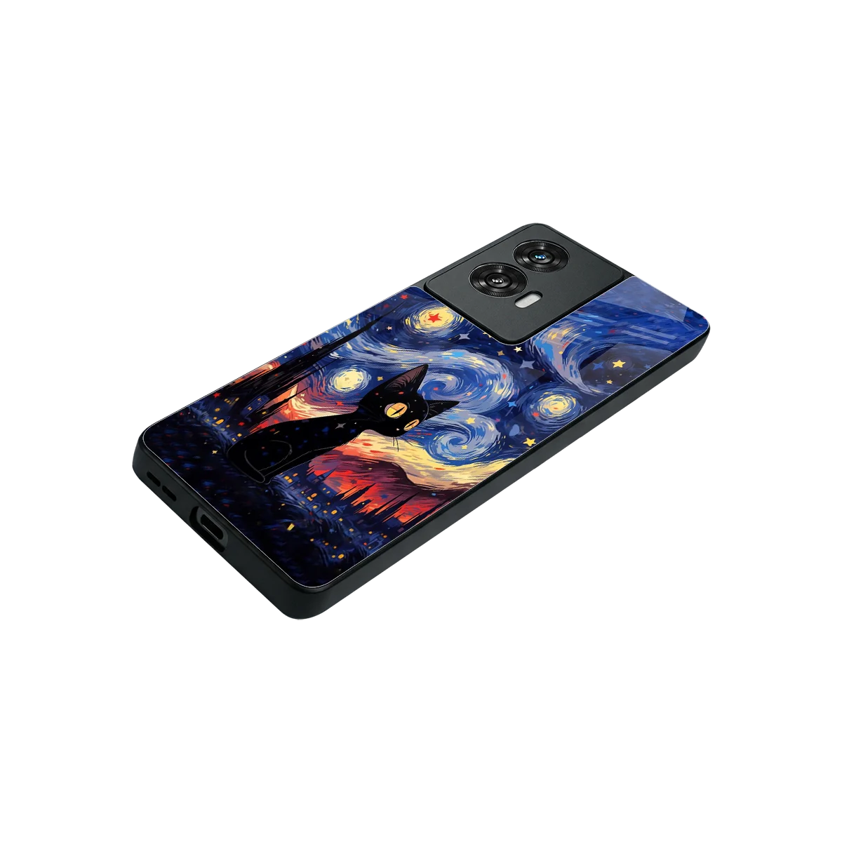Starry Whiskers stylish phone case for motorola edge 50 fusion | glossy glass and slim fit