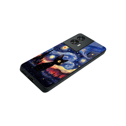 Starry Whiskers stylish phone case for motorola edge 50 fusion | glossy glass and slim fit