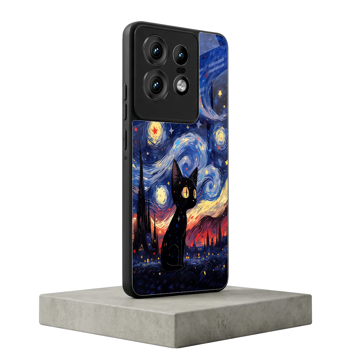 Starry Whiskers motorola edge 50 pro mobile cover | shockproof glass phone case