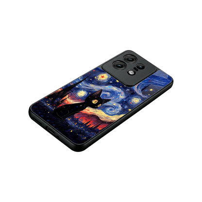 Starry Whiskers stylish phone case for motorola edge 50 pro | glossy glass and slim fit