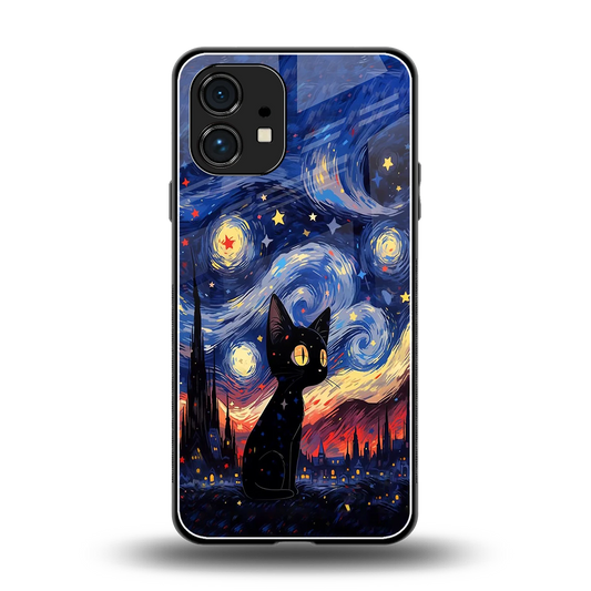 Starry Whiskers back phone cover | glass case for nothing phone 1