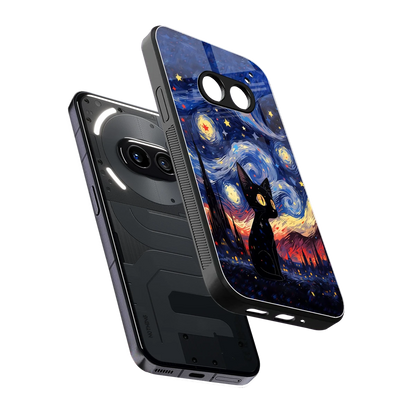 Starry Whiskers sleek nothing phone 2a plus cover with tempered glass back and TPU edges