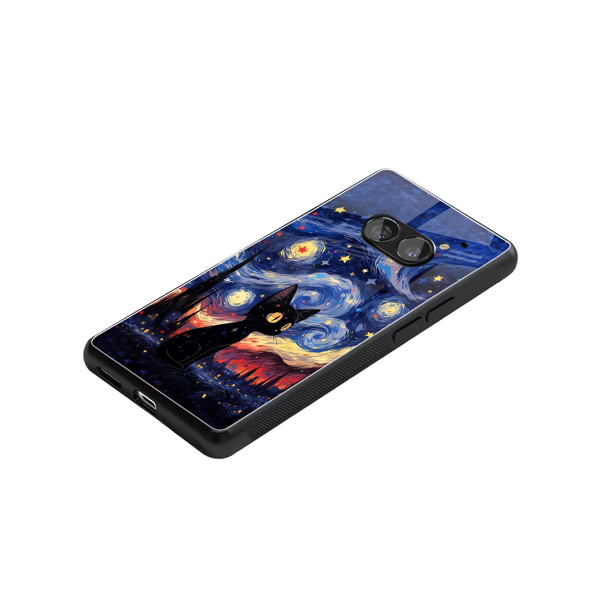 Starry Whiskers stylish phone case for nothing phone 2a | glossy glass and slim fit