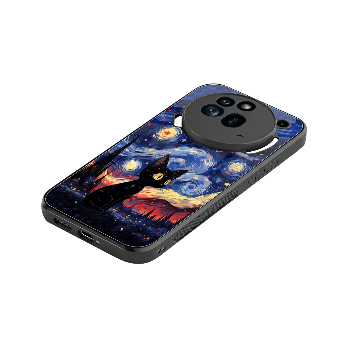 Starry Whiskers stylish phone case for nothing phone 3a pro | glossy glass and slim fit