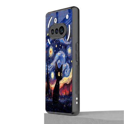 Starry Whiskers nothing phone 3a mobile cover | shockproof glass phone case