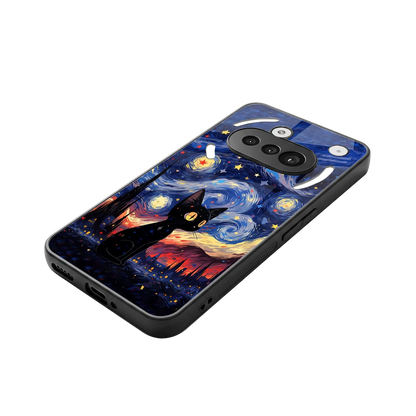 Starry Whiskers stylish phone case for nothing phone 3a | glossy glass and slim fit