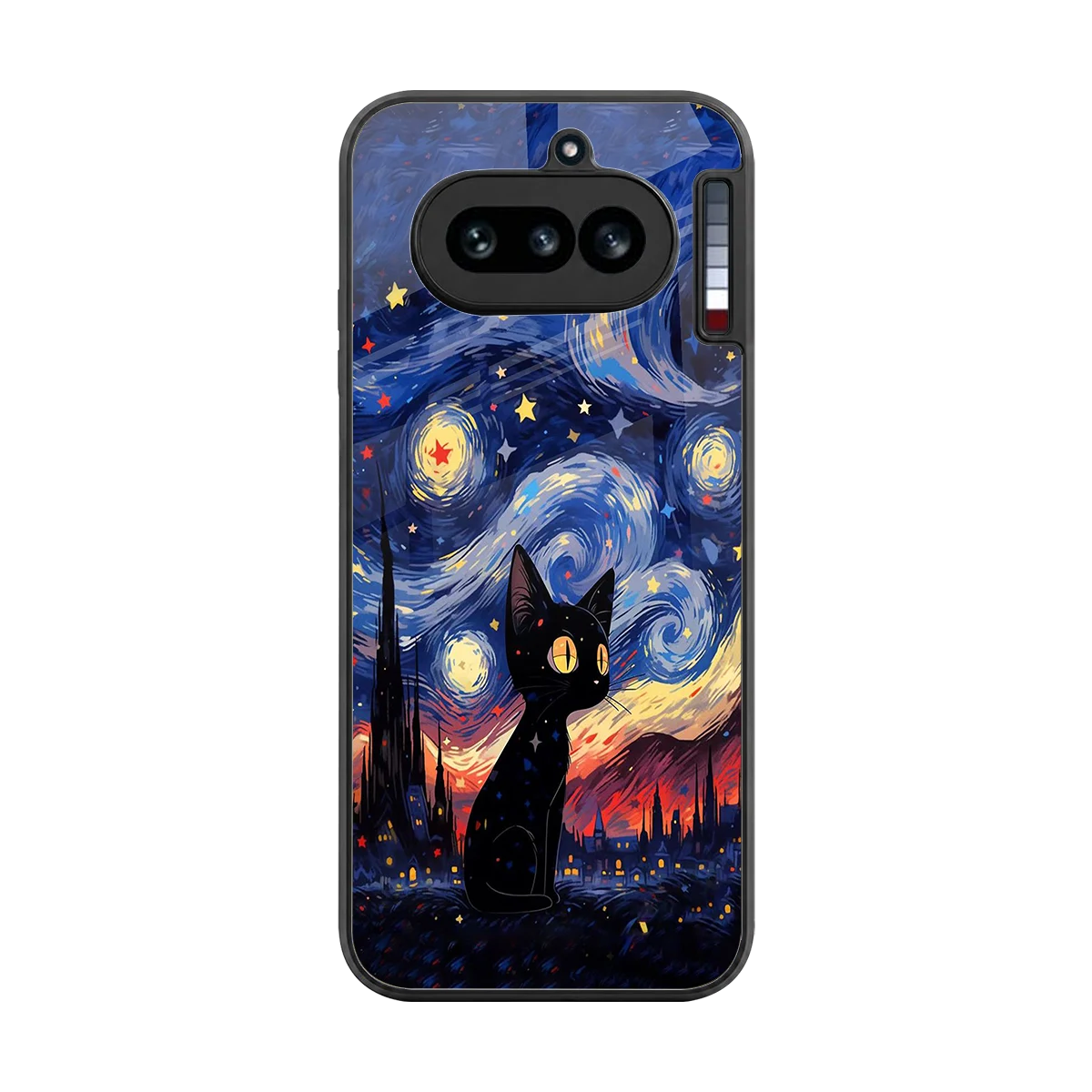 Starry Whiskers back phone cover | glass case for nothing phone 4a