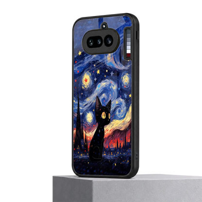 Starry Whiskers nothing phone 4a mobile cover | shockproof glass phone case