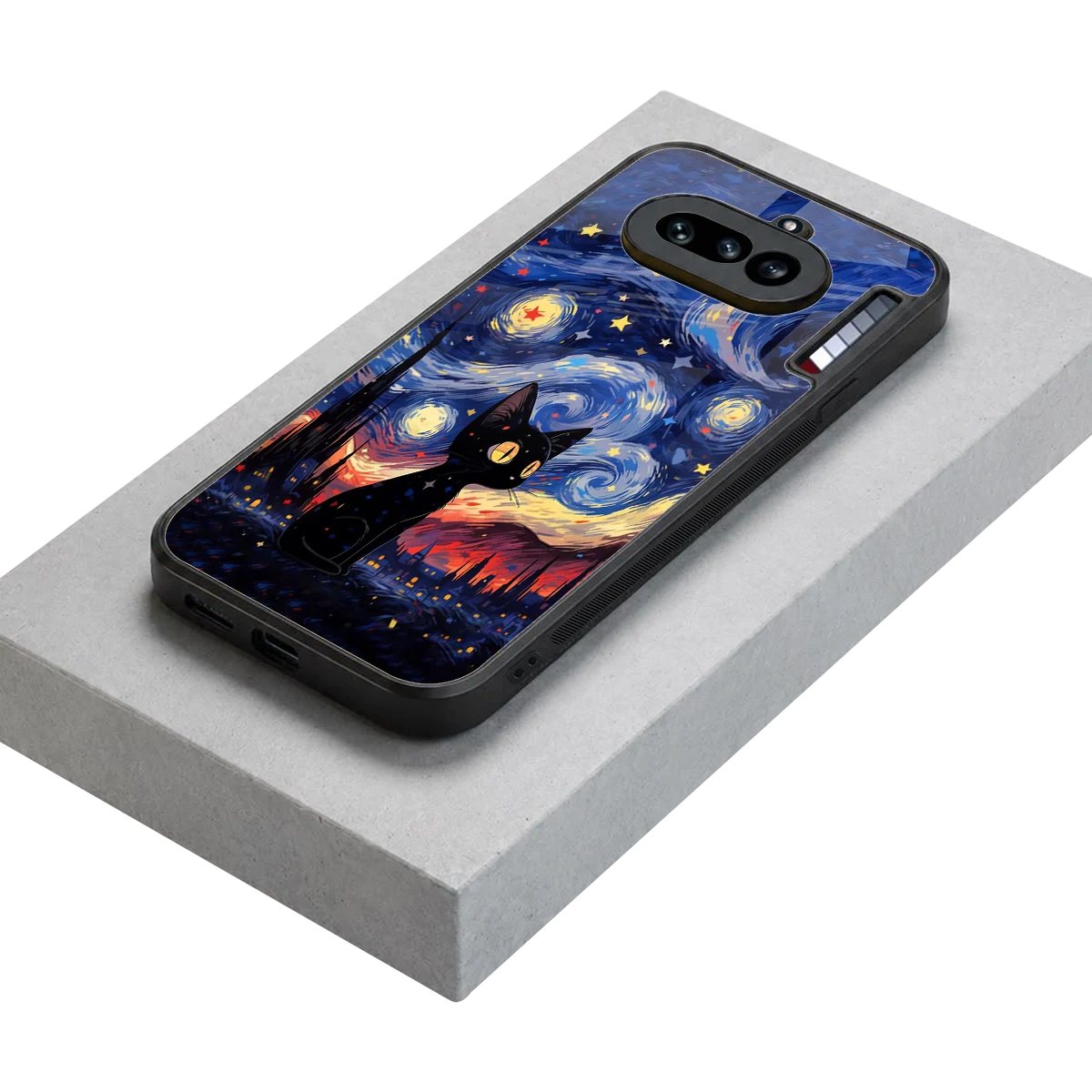 Starry Whiskers stylish phone case for nothing phone 4a | glossy glass and slim fit