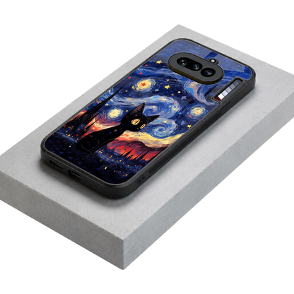 Starry Whiskers stylish phone case for nothing phone 4a | glossy glass and slim fit