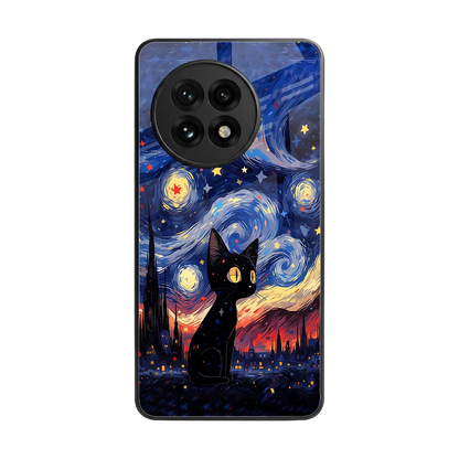 Starry Whiskers back phone cover | glass case for oneplus 13r