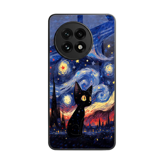 Starry Whiskers back phone cover | glass case for oneplus 13r