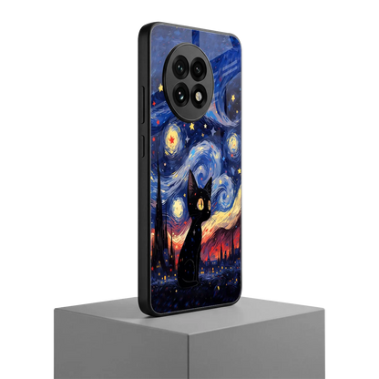 Starry Whiskers oneplus 13r mobile cover | shockproof glass phone case