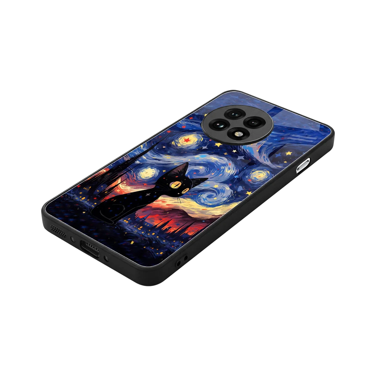 Starry Whiskers stylish phone case for oneplus 13r | glossy glass and slim fit
