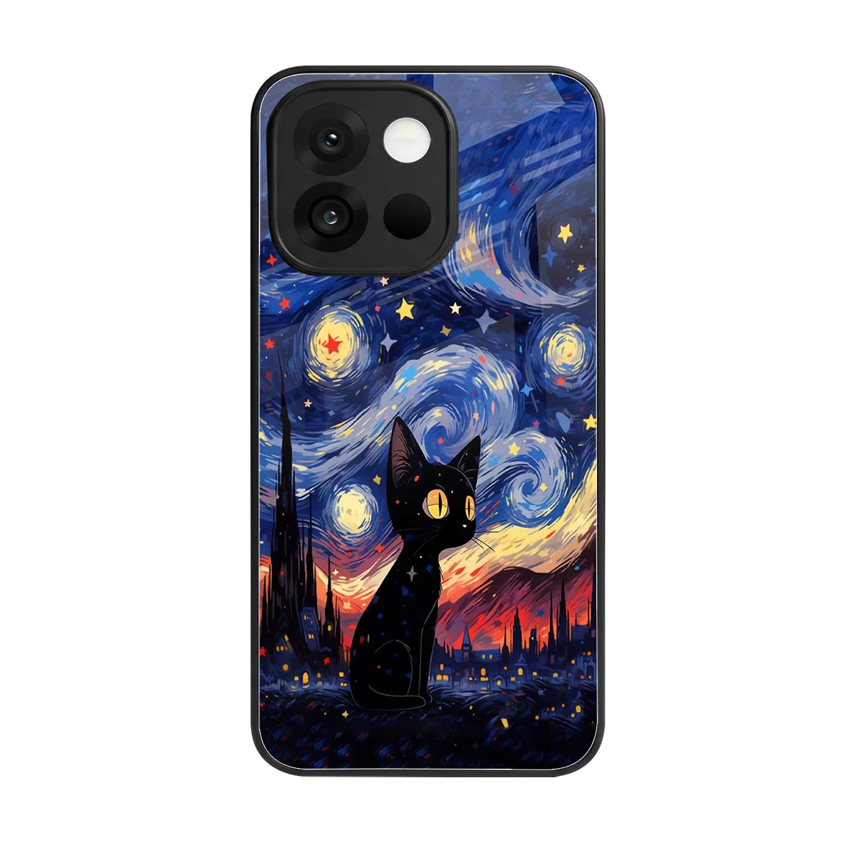 Starry Whiskers back phone cover | glass case for oneplus 13s