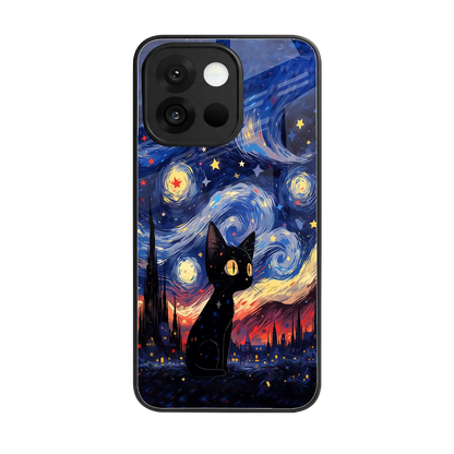 Starry Whiskers back phone cover | glass case for oneplus 13s
