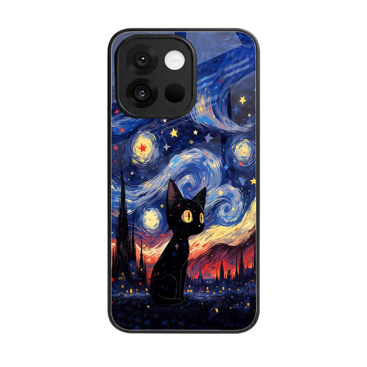 Starry Whiskers back phone cover | glass case for oneplus 13s