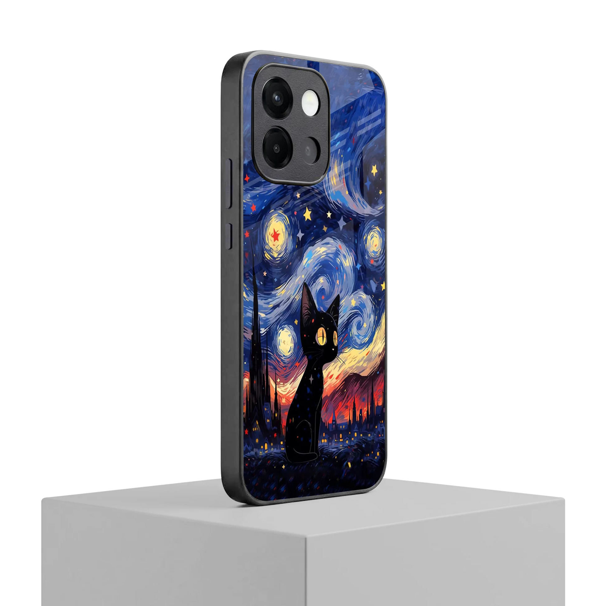Starry Whiskers oneplus 13s mobile cover | shockproof glass phone case