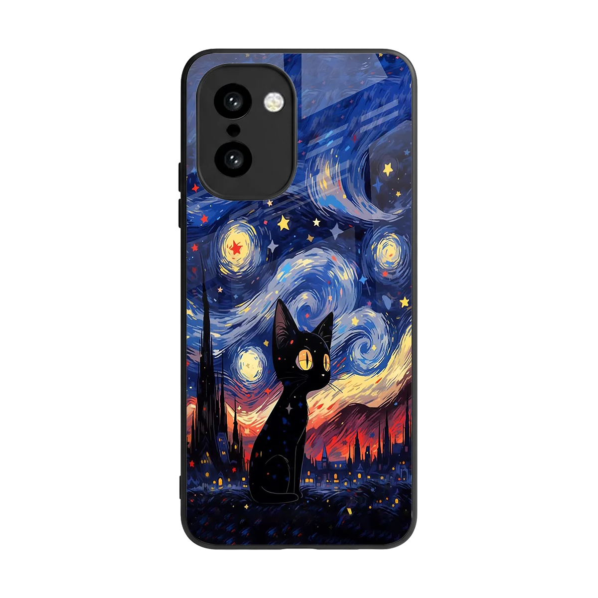 Starry Whiskers back phone cover | glass case for oneplus 15r
