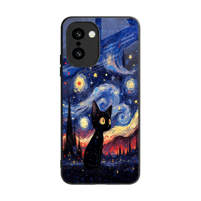 Starry Whiskers back phone cover | glass case for oneplus 15r