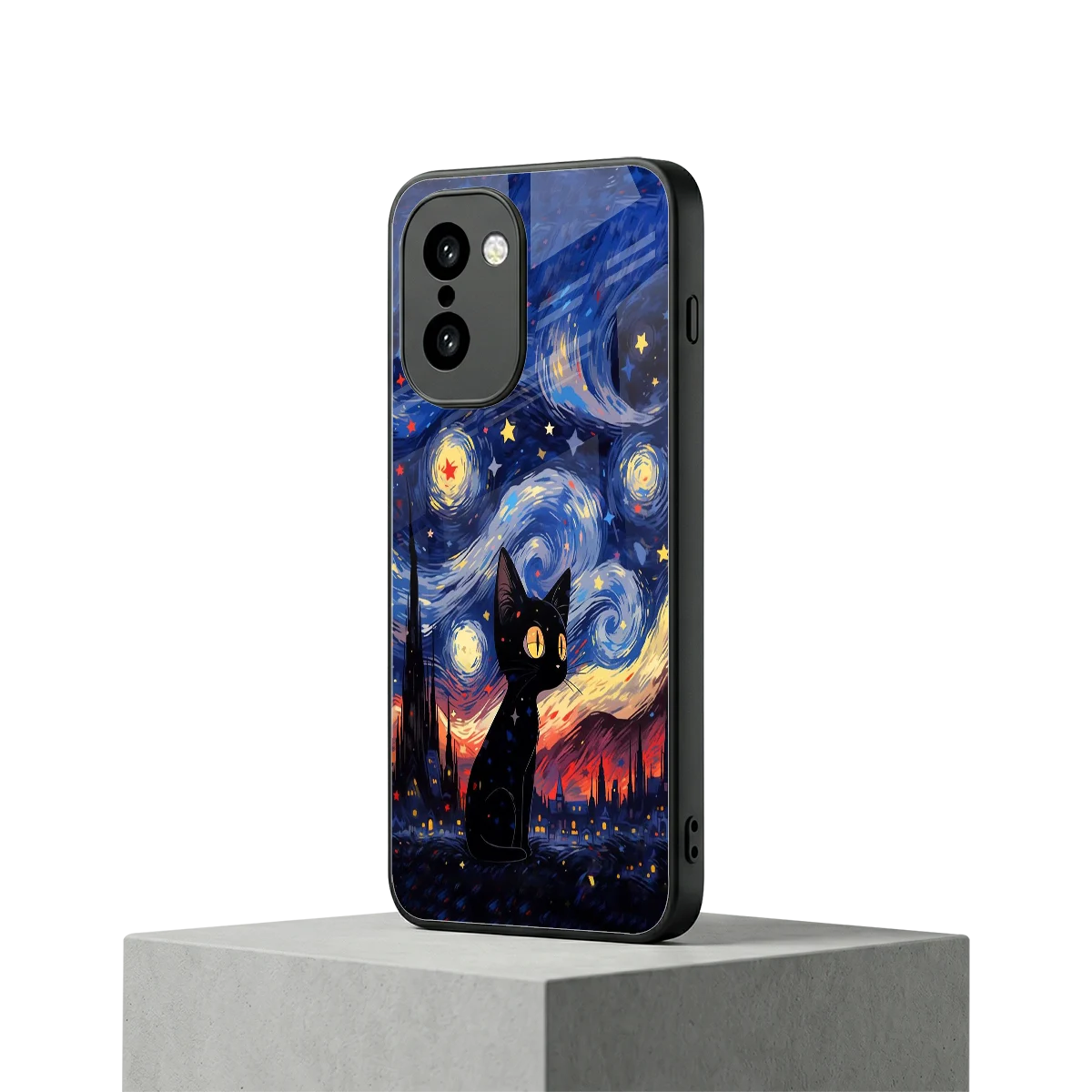 Starry Whiskers oneplus 15r mobile cover | shockproof glass phone case